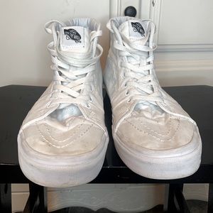 White high top white vans. Mens 9.5